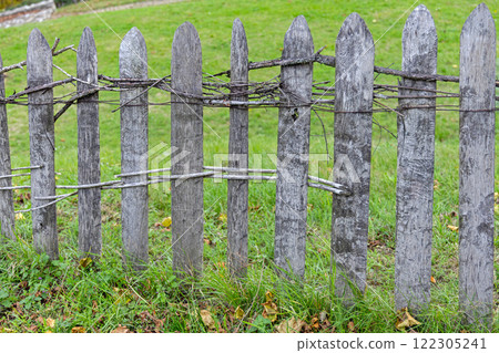 Weathered Wooden Fence Weathered Wooden Fence 122305241