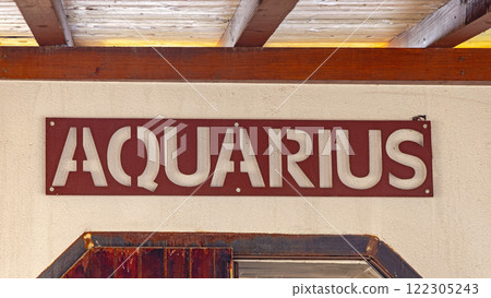 Aquarius Stencil Sign Aquarius Stencil Sign 122305243