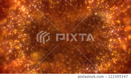 A glowing background of orange lights and sparkles, adding warmth and vibrance to digital compositions. Suitable for autumn or energetic themes 122305547