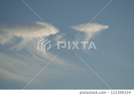 Jellyfish cloud floating in the blue sky Jellyfish cloud floating in the blue sky 122306324