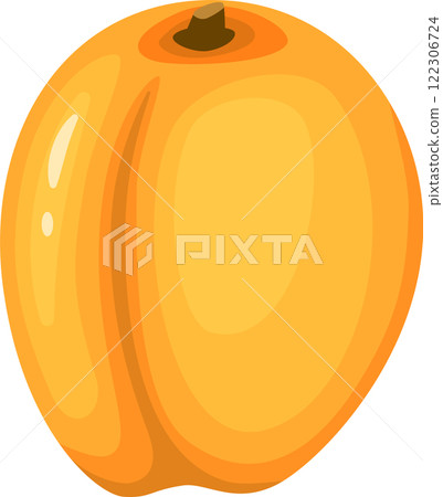 Juicy and vibrant, this illustration of a ripe apricot embodies the essence of healthy eating, its bright color and smooth skin promising a burst of flavor and nutrients Juicy and vibrant, this illustration of a ripe apricot embodies the essence of healthy eating, its bright color and smooth skin promising a burst of flavor and nutrients 122306724