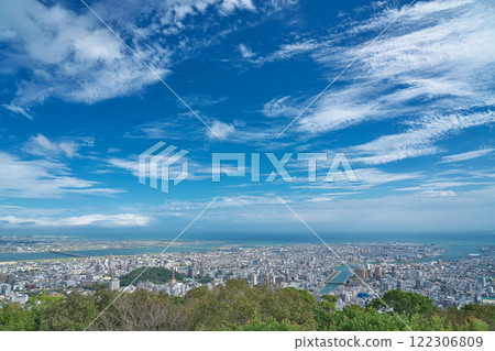 [從眉山展望台眺望德島市全景] 德島縣德島市眉山町毛助原 122306809