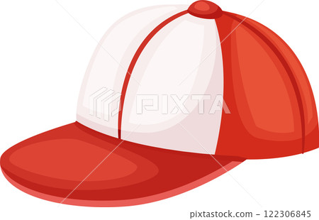 Red and white baseball cap with a curved brim, creating a sporty and casual look, suitable for various outdoor activities and everyday wear Red and white baseball cap with a curved brim, creating a sporty and casual look, suitable for various outdoor activities and everyday wear 122306845