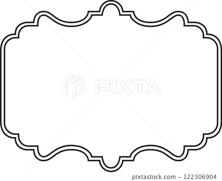 This elegant black wavy frame adds a touch of sophistication, perfect for certificates, invitations, or any design requiring a refined border This elegant black wavy frame adds a touch of sophistication, perfect for certificates, invitations, or any design requiring a refined border 122306904