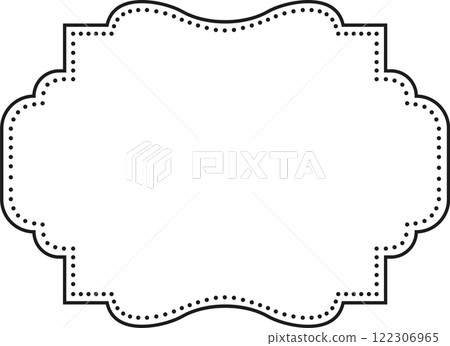 Decorative frame with dotted border creating elegant design, ideal for adding a touch of sophistication to various projects, providing a stylish and customizable element for visual enhancement Decorative frame with dotted border creating elegant design, ideal for adding a touch of sophistication to various projects, providing a stylish and customizable element for visual enhancement 122306965