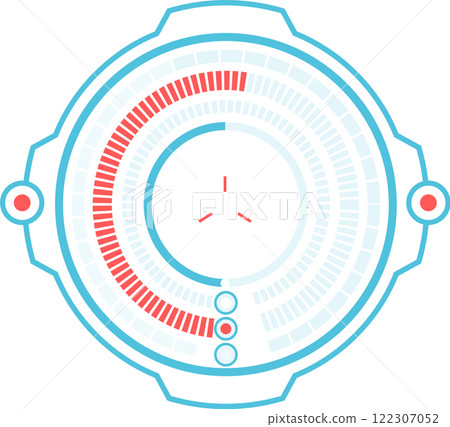 Circular progress bar with futuristic design filling up, indicating loading or processing status in a digital interface, symbolizing technological advancement and data management Circular progress bar with futuristic design filling up, indicating loading or processing status in a digital interface, symbolizing technological advancement and data management 122307052
