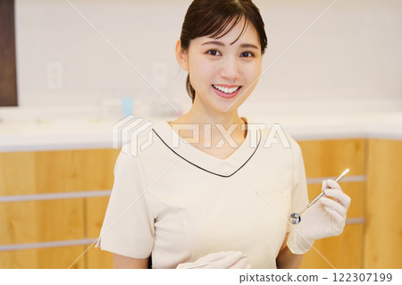 A portrait of healthy teeth 122307199