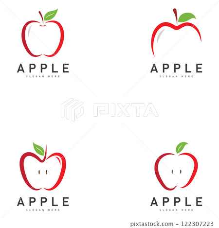 red apple logo vector fruit healthy logo design icon red apple logo vector fruit healthy logo design icon 122307223