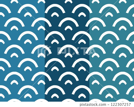 Seamless Geometric Wave Pattern 122307257