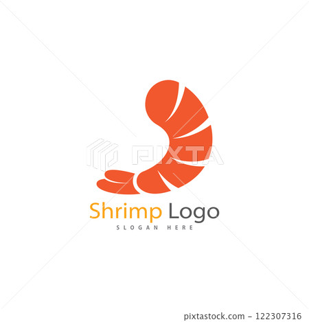 shrimp logo design vector illustration icon 122307316