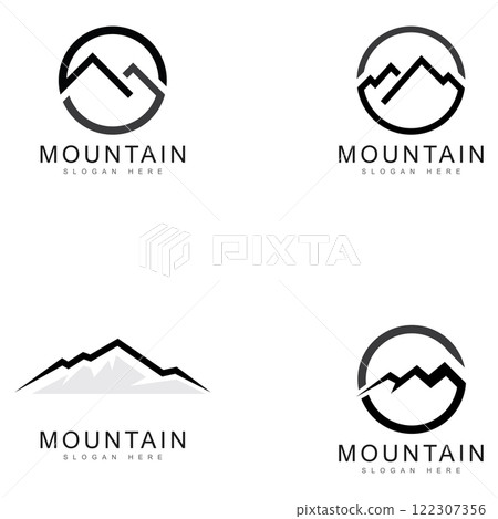mountains on a white background design icon mountains on a white background design icon 122307356