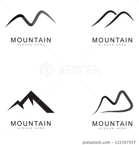 mountains on a white background design icon 122307357