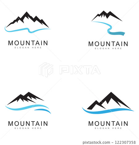 mountains on a white background design icon 122307358