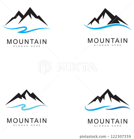 mountains on a white background design icon 122307359