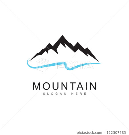 mountains on a white background design icon 122307383