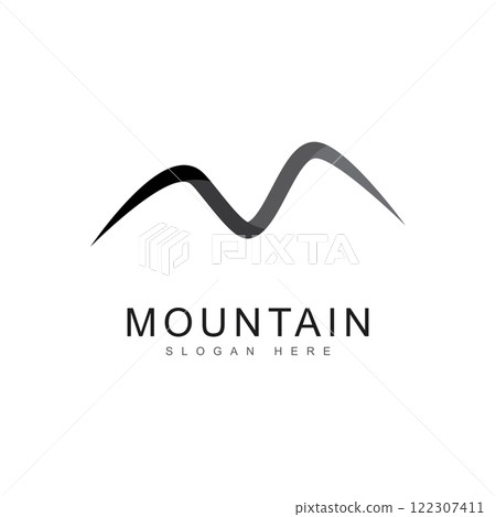 mountains on a white background design icon 122307411