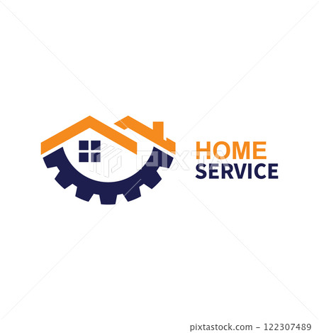 home service logo design vector illustration home gear logo template home service logo design vector illustration home gear logo template 122307489