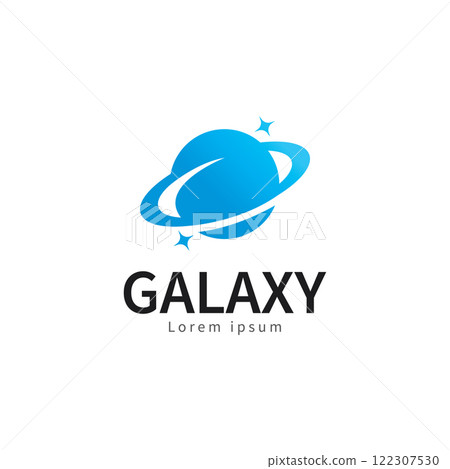 galaxy planet logo and symbol icon design galaxy planet logo and symbol icon design 122307530