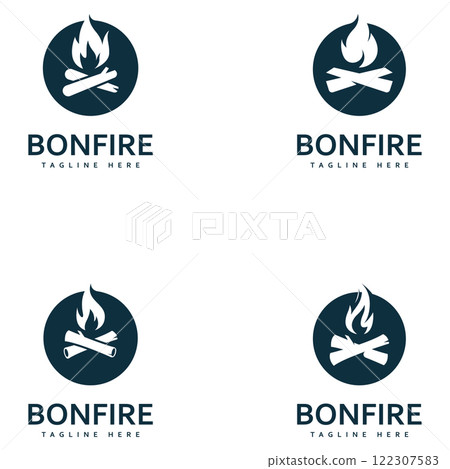 campfire bonfire logo design vector illustration campfire bonfire logo design vector illustration 122307583