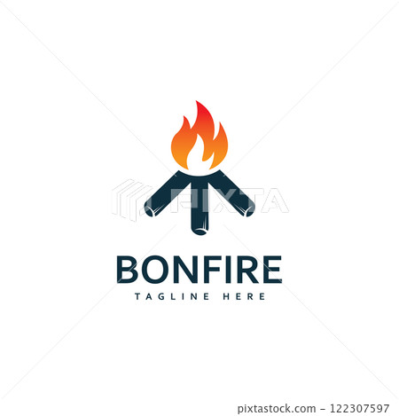 campfire bonfire logo design vector illustration campfire bonfire logo design vector illustration 122307597