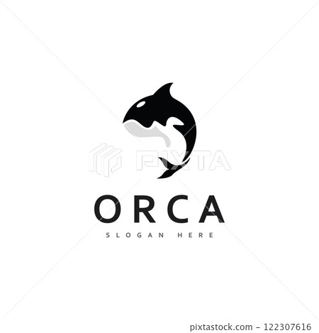 orca killer whale logo icon vector orca killer whale logo icon vector 122307616