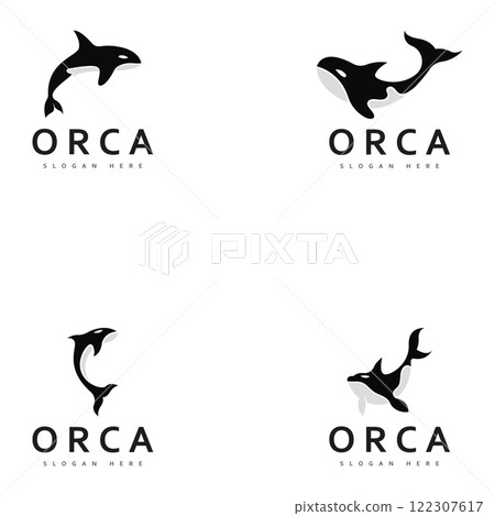 orca killer whale logo icon vector 122307617