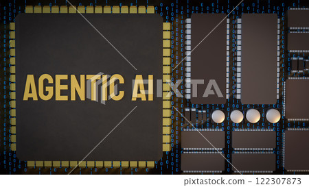 The Agentic ai for technology or it concept 3d Rendering. 122307873