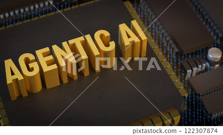 The Agentic ai for technology or it concept 3d Rendering. The Agentic ai for technology or it concept 3d Rendering. 122307874