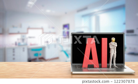 The AI and robot man  for technology or it concept 3d Rendering. 122307878