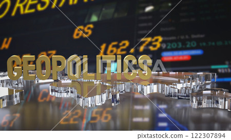 The Gold geopolitics on world map 3d Rendering. The Gold geopolitics on world map 3d Rendering. 122307894