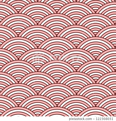 Seamless background with an abstract red wave and a pattern of lines. Seamless background with an abstract red wave and a pattern of lines. 122308031