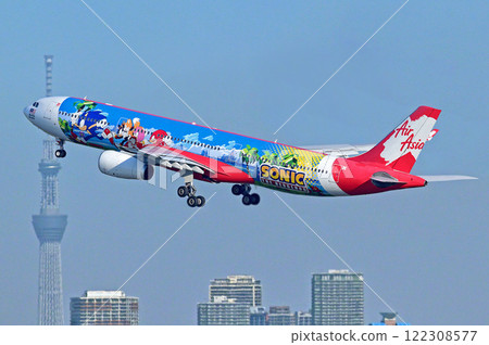 AirAsia A330 Sonic takes off from Haneda AirAsia A330 Sonic takes off from Haneda 122308577