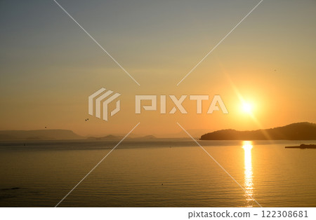 Watching the sunset from Shodoshima Angel Road -3 122308681