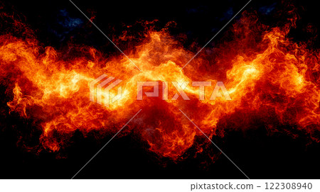 Burning flame background material 122308940