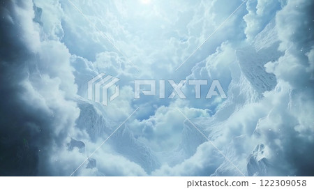 sky seen through clouds 122309058