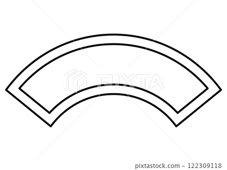 Black fan-shaped heading frame Black fan-shaped heading frame 122309118
