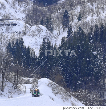 Snowy landscape Tadami line Snowy landscape Tadami line 122309446