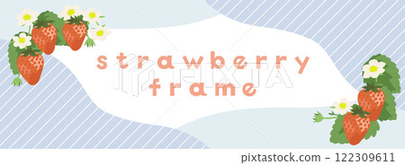 草莓向量框架模板 122309611