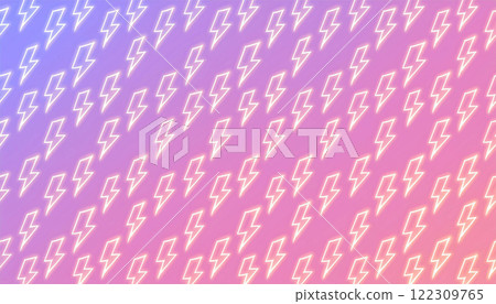 發光霓虹燈閃電標記，漸層背景 122309765