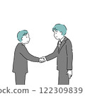 握手的商人例證 122309839