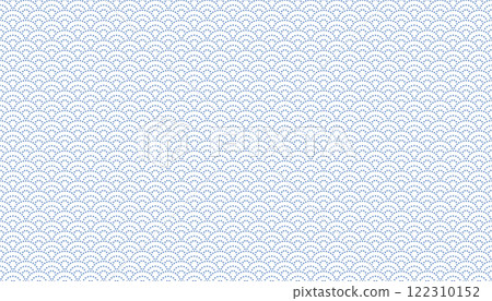 Modern Japanese pattern [Seigaiha] Dots, seamless, Edo Komon 122310152
