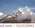 mountains and snow in winter 122310442