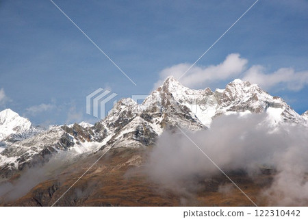 mountains and snow in winter mountains and snow in winter 122310442
