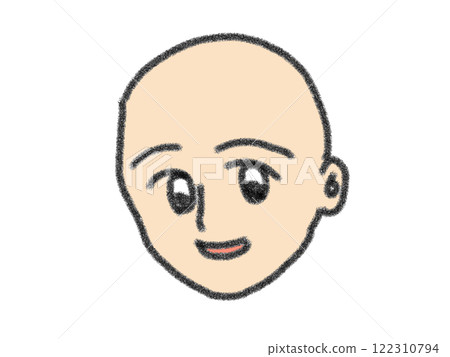 Pencil drawing style face illustration 122310794