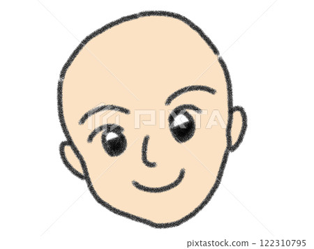 Pencil drawing style face illustration 122310795