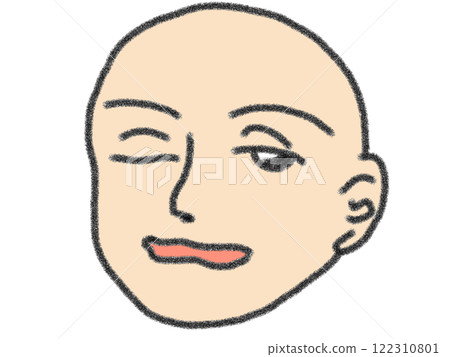 鉛筆畫風格臉部插畫 122310801