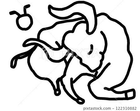 Pencil drawing style illustration of constellations 122310882