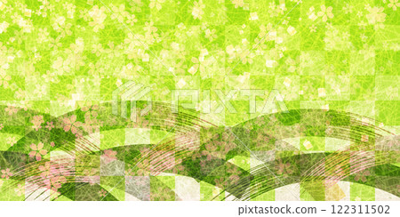 Japanese pattern cherry blossom spring background Japanese pattern cherry blossom spring background 122311502