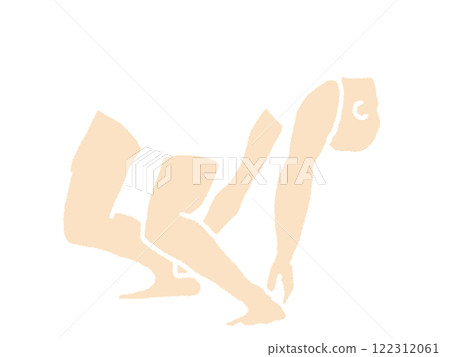 Illustration of yoga poses in pencil style 122312061