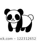 手繪熊貓插畫 122312652